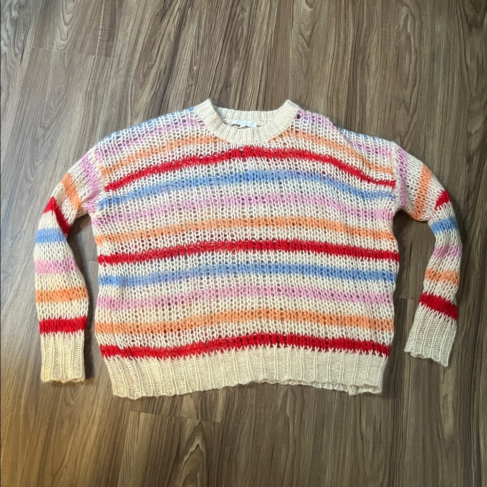 Olivaceous Multicolor Striped Sweater